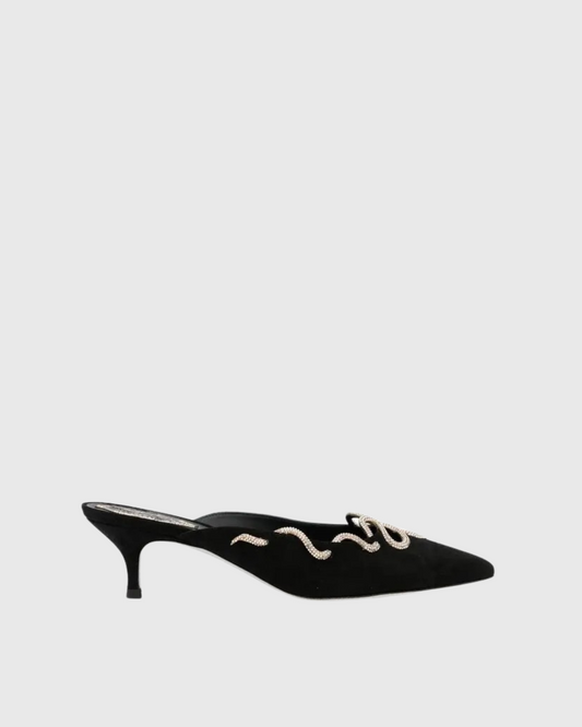 Sarni Snake Rhinestone Mules