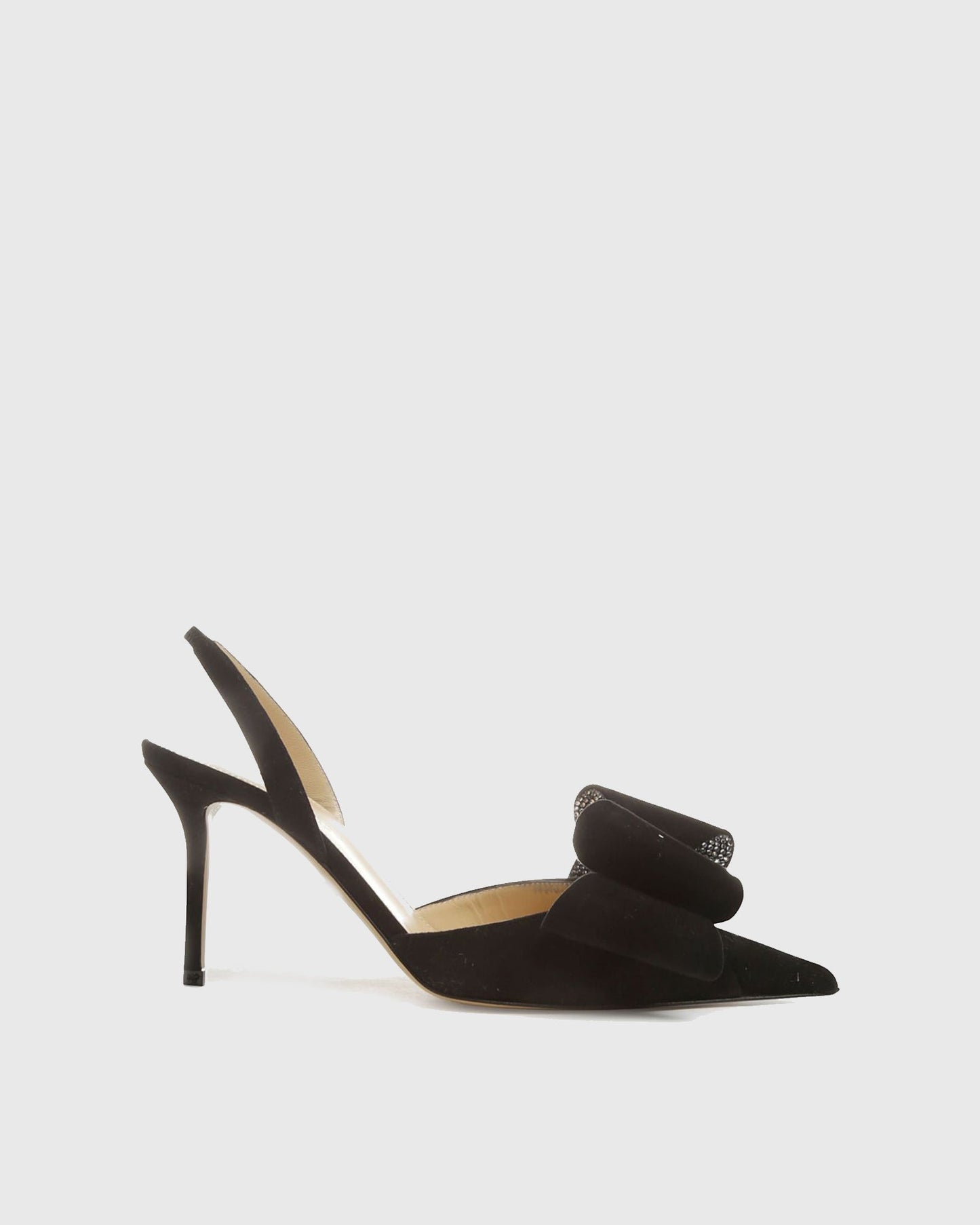 Siena Rhinestone Bow Slingback Pumps In Black