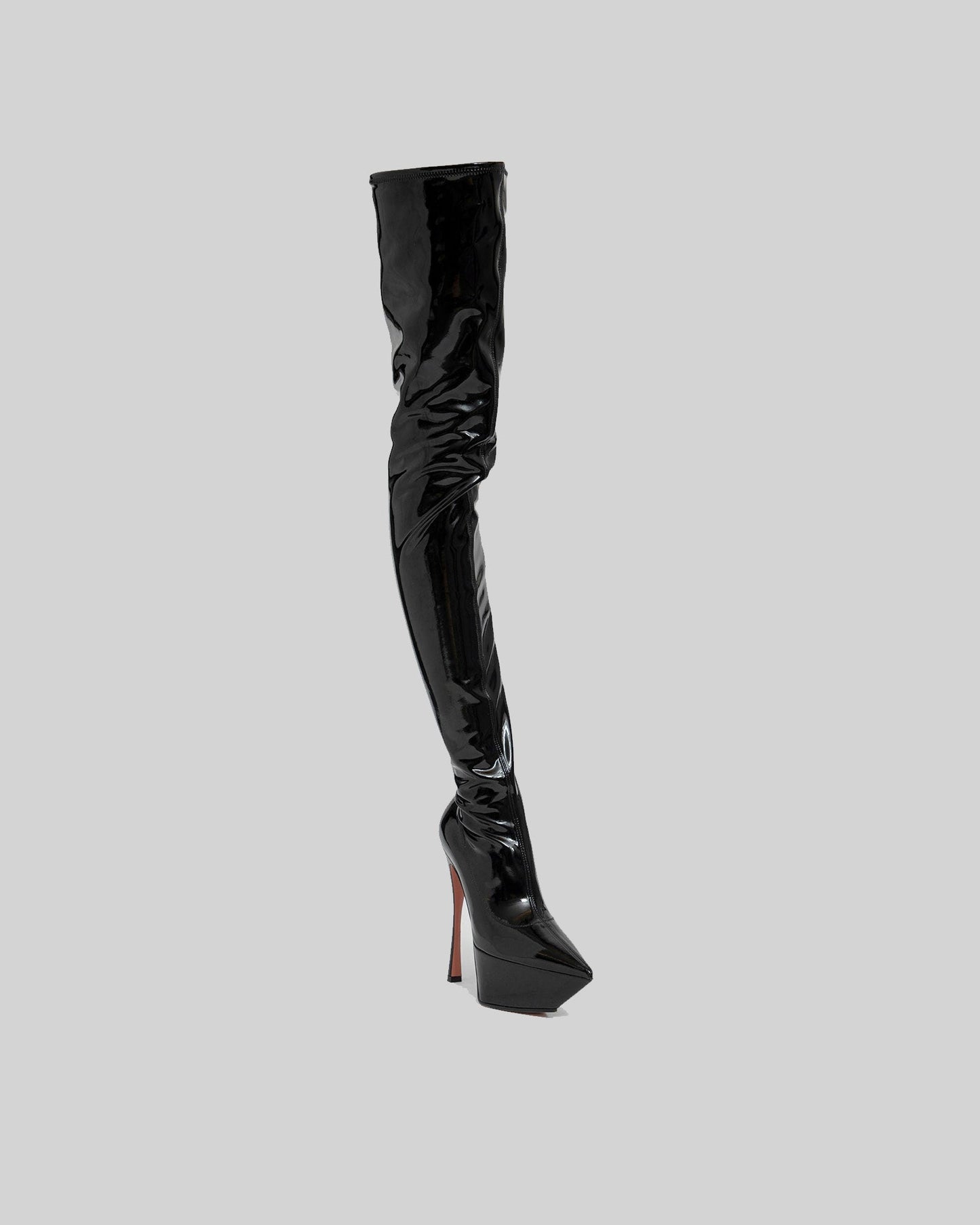 Agata Leather Platform Over The Knee Boots
