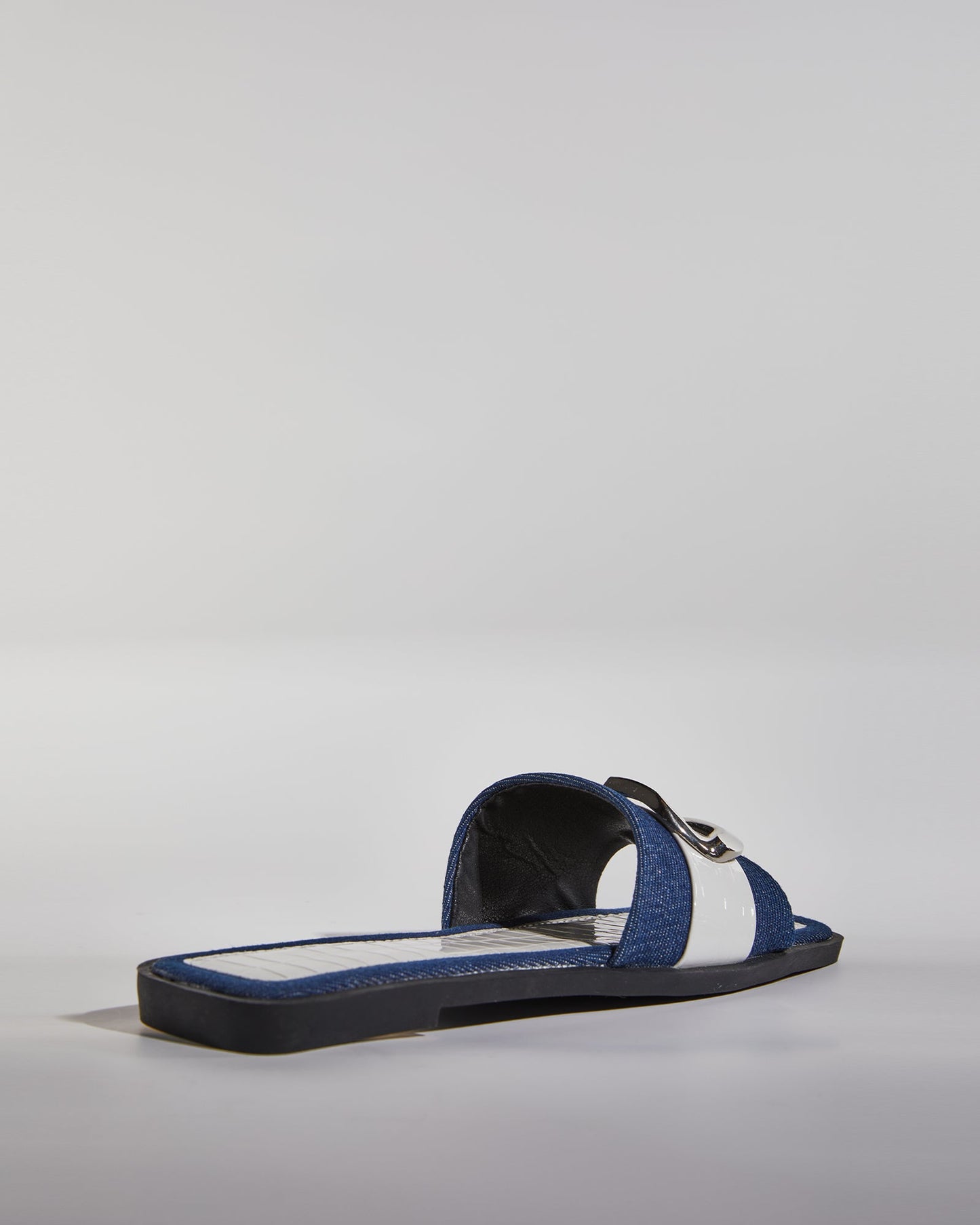 Sky Buckle Two Tone Slippers