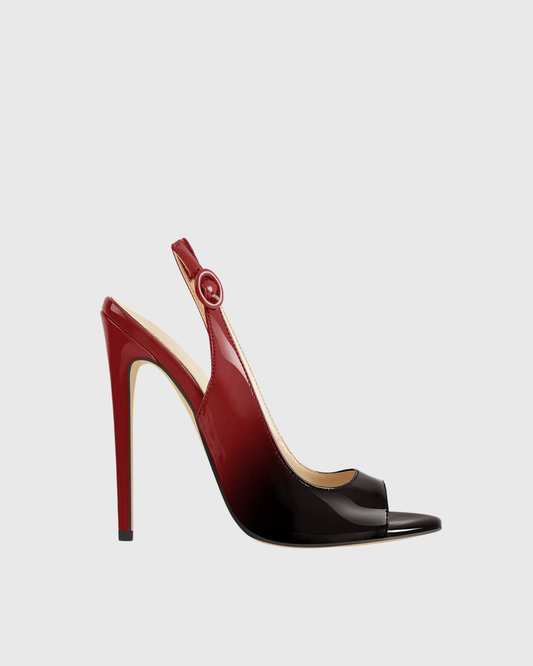 Tove Slingback Ombre Sandals In Red
