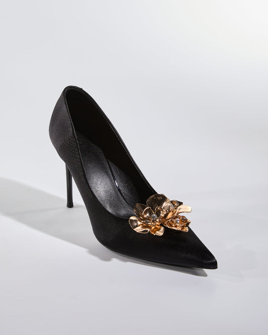 Vail Plated Gold Flower Pumps