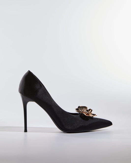 Vail Plated Gold Flower Pumps