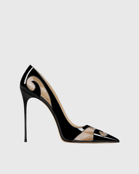 Varda Pvc Panel Pumps In Black