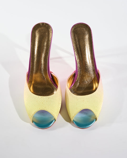 Veda Fish Mouth Slippers In Multicolor