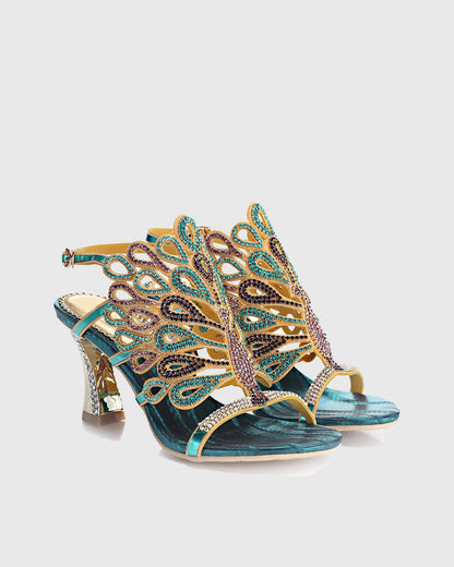 Velia Peacock Wing Strap Sandals