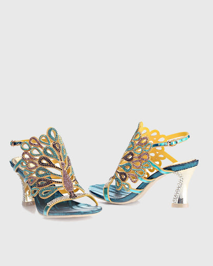 Velia Peacock Wing Strap Sandals
