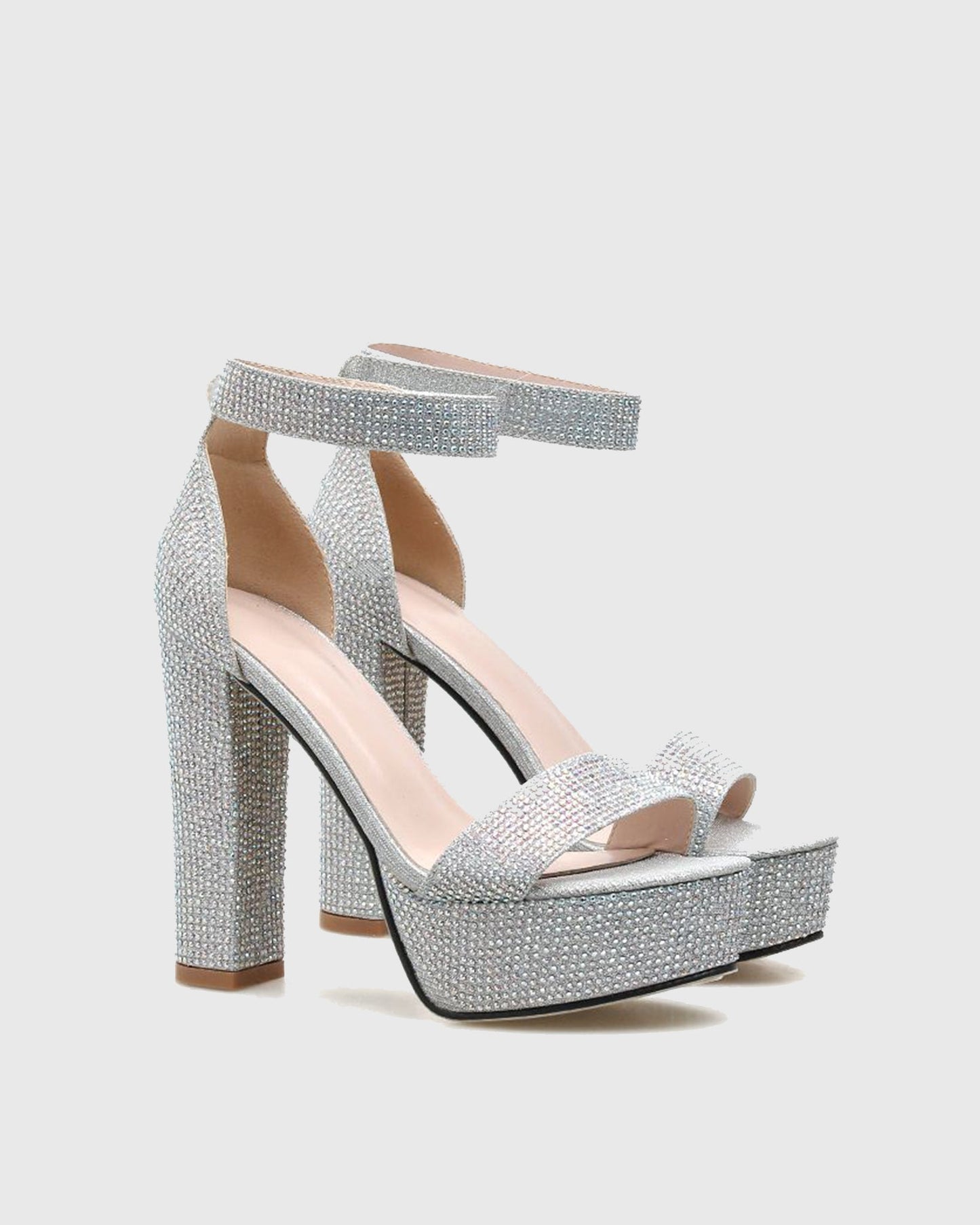 Xiu Rhinestone Strap Platform Sandals