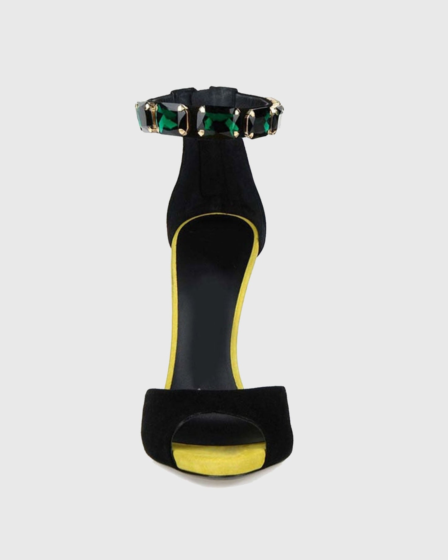 Yan Spot Heel Rhinestone Strap Sandals
