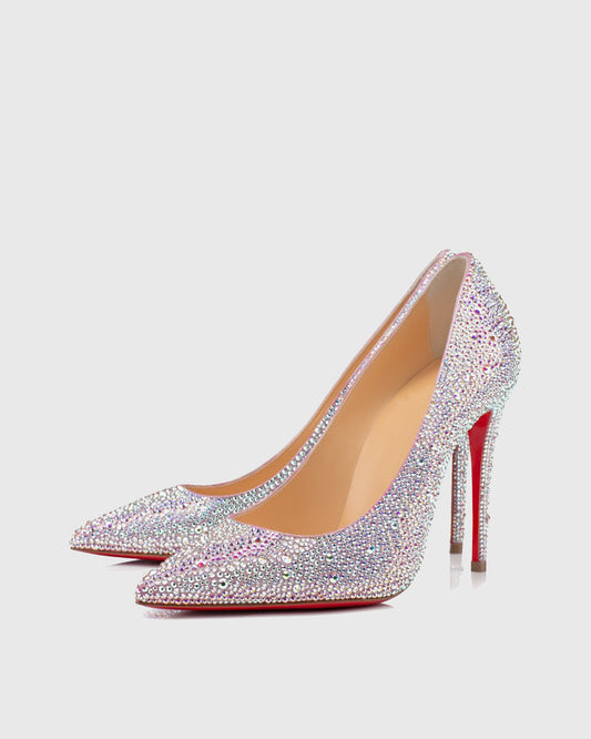 Yenge Rhinestone Embellished Pumps In Pink