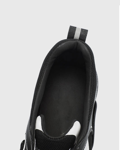 Zahava Lace up Sneaker Flared Heels In Black