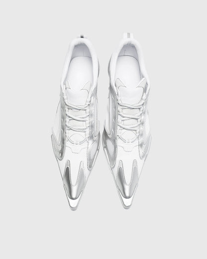 Zahava Lace up Sneaker Flared Heels In Silver