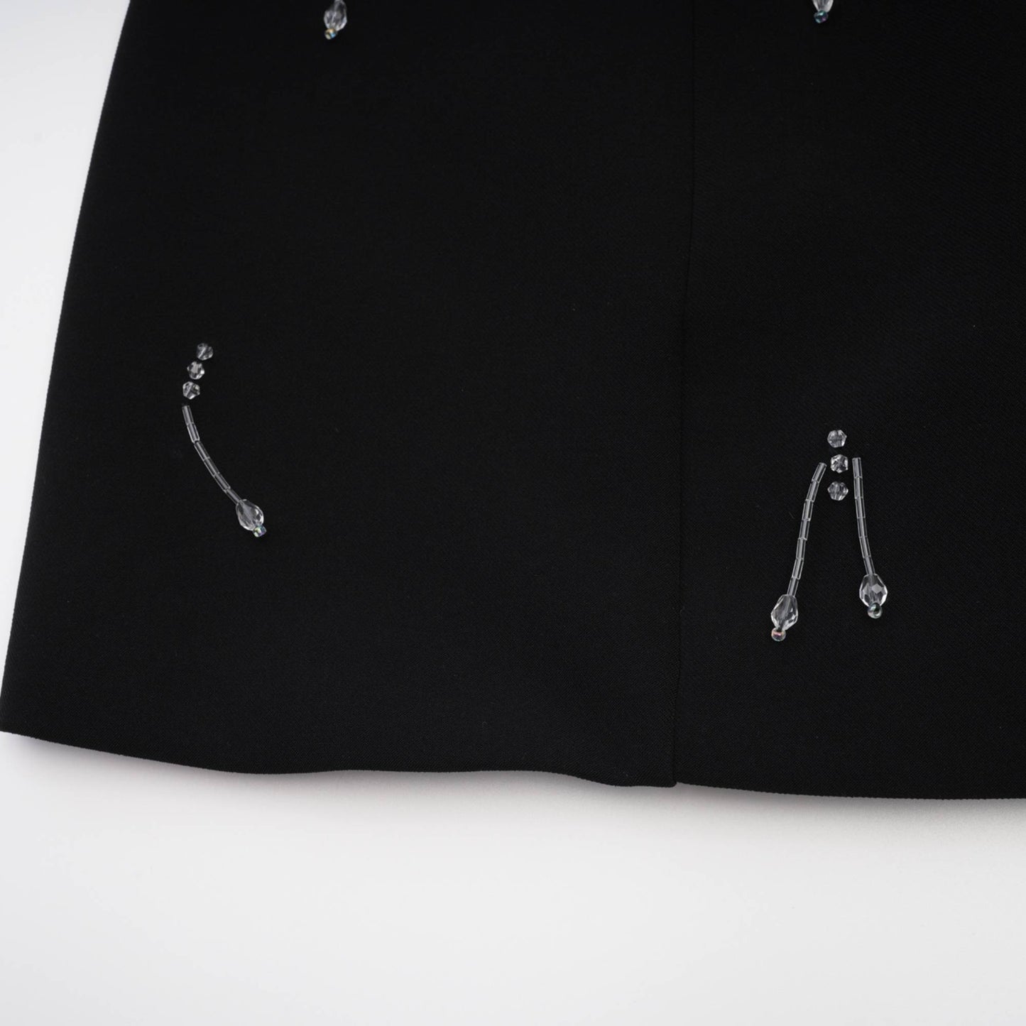 Babette Black Crystal Embellished Mini Dress