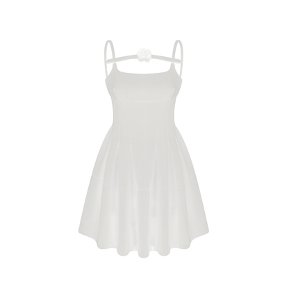 Camellia Pleated Mini Dress