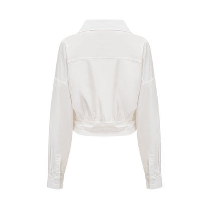 Coline asymmetrical ruched shirt