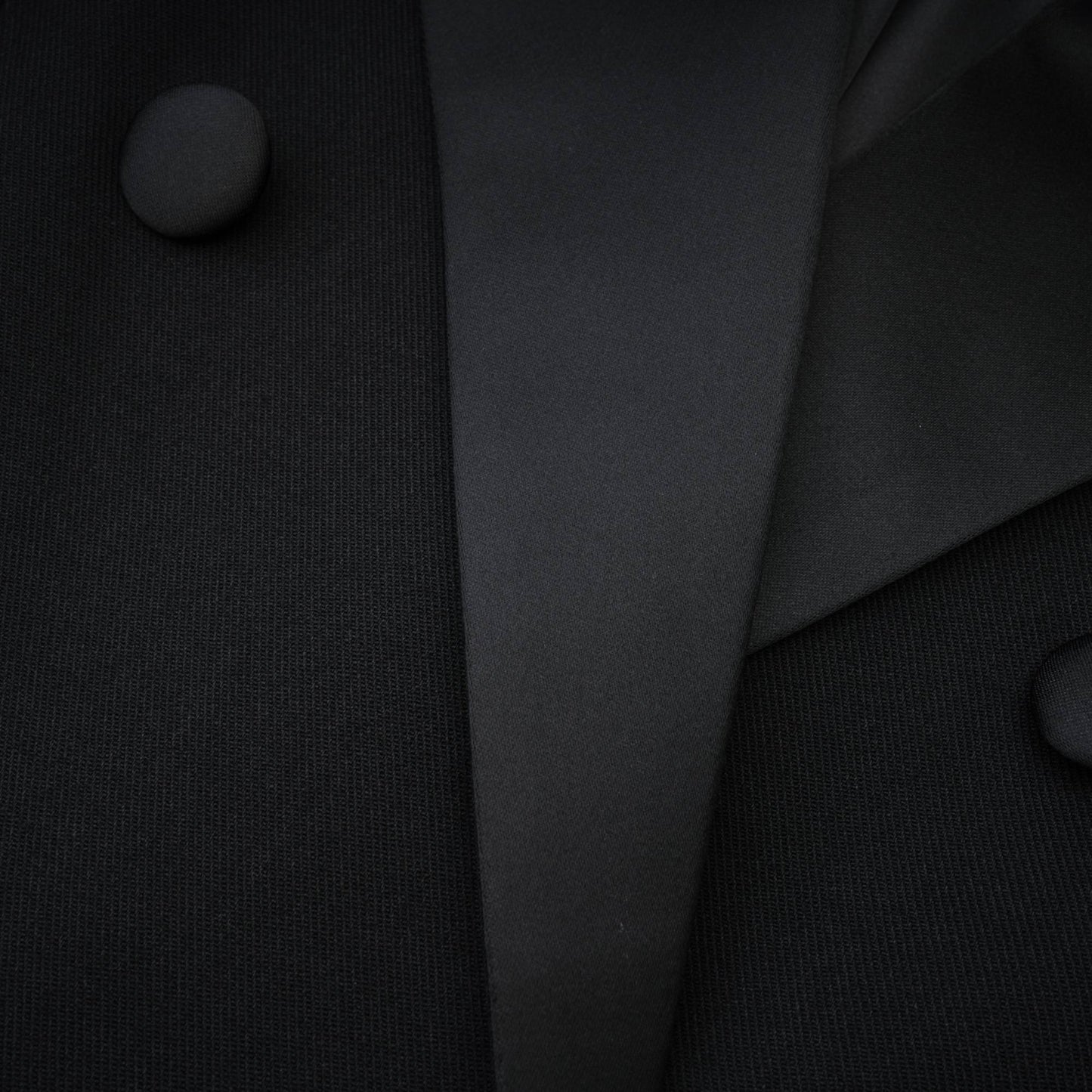 Eithne black double-breasted long coat