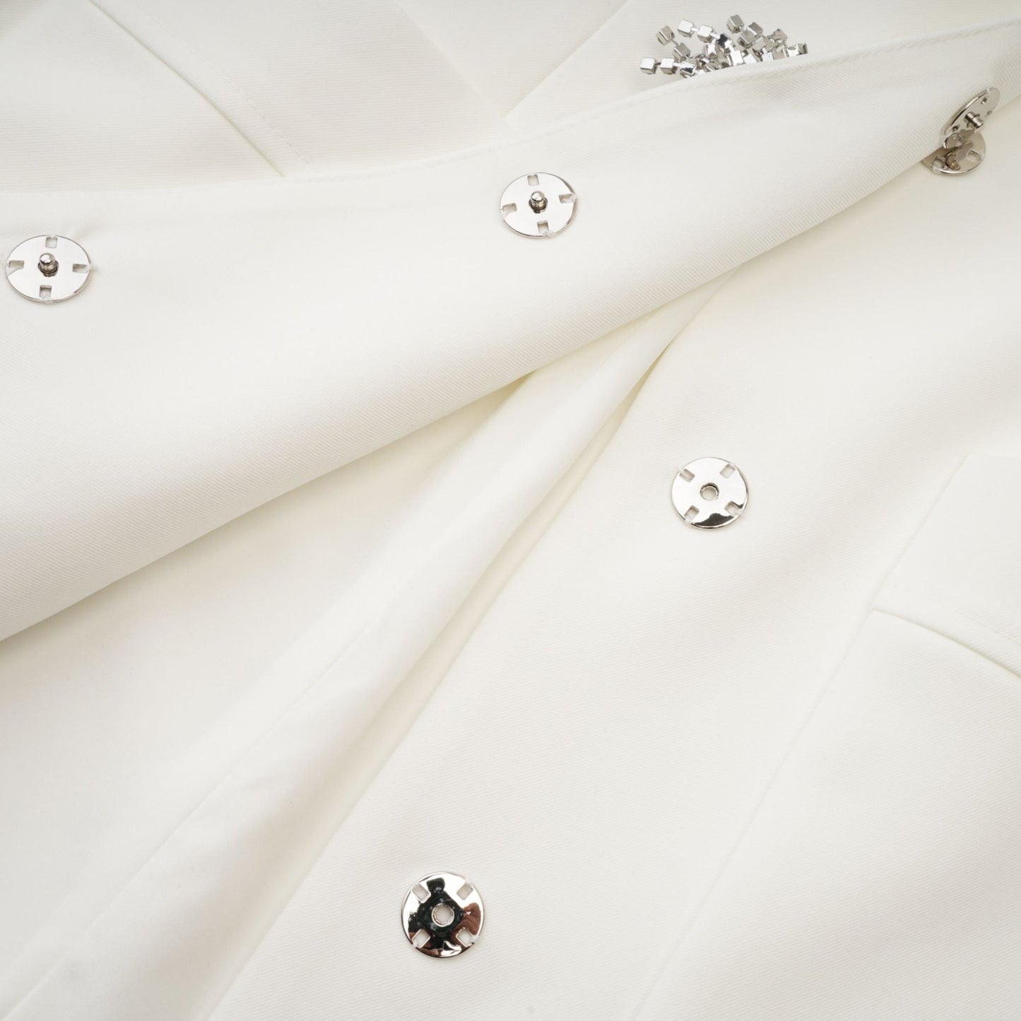 Fionnghuala White Crystal Embellished Mini Dress