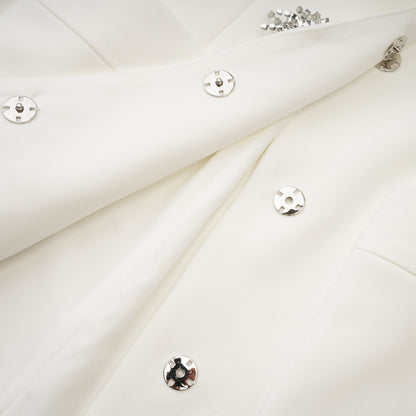 Fionnghuala White Crystal Embellished Mini Dress