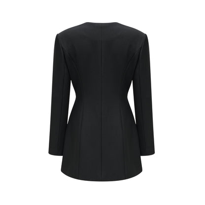 Fionnghuala Black Crystal Embellished Mini Dress