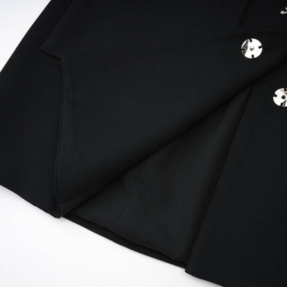 Fionnghuala Black Crystal Embellished Mini Dress