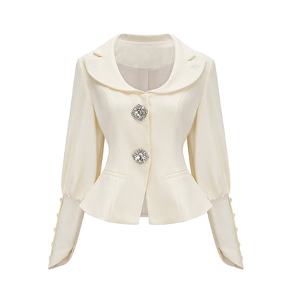 Iselin crystal-embellished jacket & shorts matching set