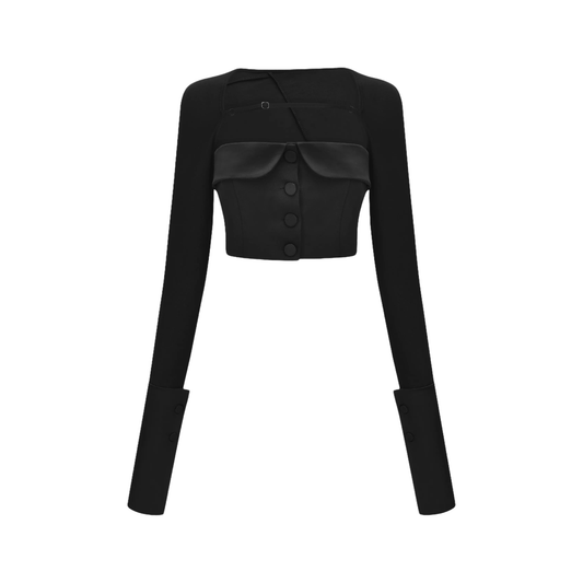 Luciela spaghetti-detail crop top & skirt matching set