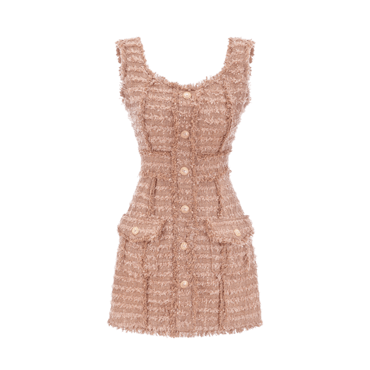 Liane tweed button-down fastening dress