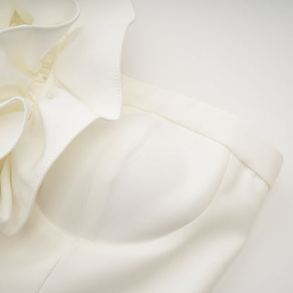 Lucie white floral-applique top