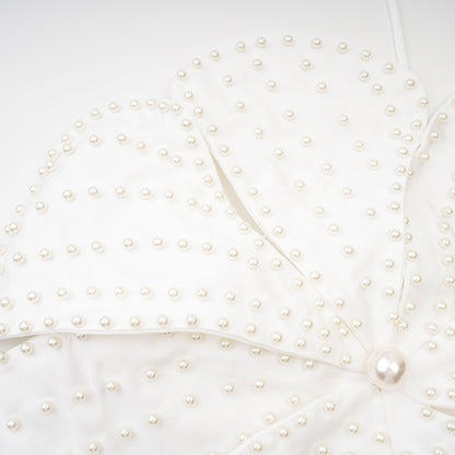 Maëlle faux-pearl embellished top