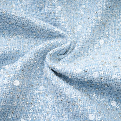 Manon blue tweed sequined mini dress