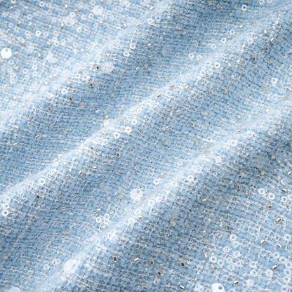 Manon blue tweed sequined mini dress