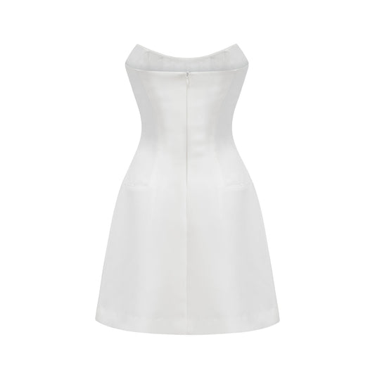 Melisande white embellished mini dress