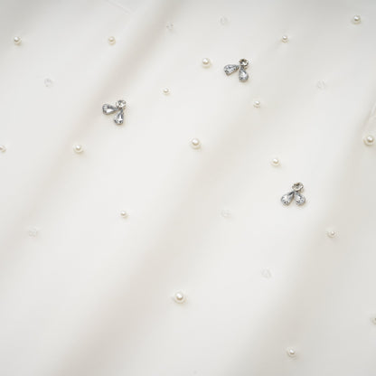 Melisande white embellished midi dress