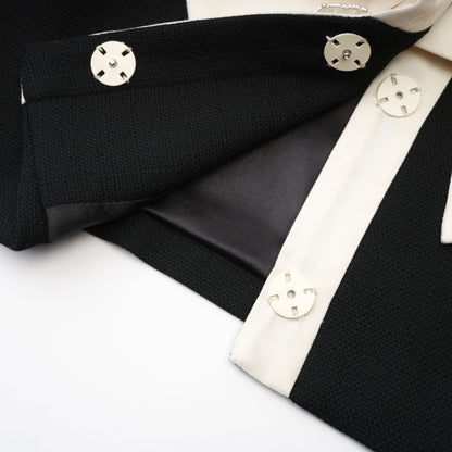 Odile black jacket & skirt matching set