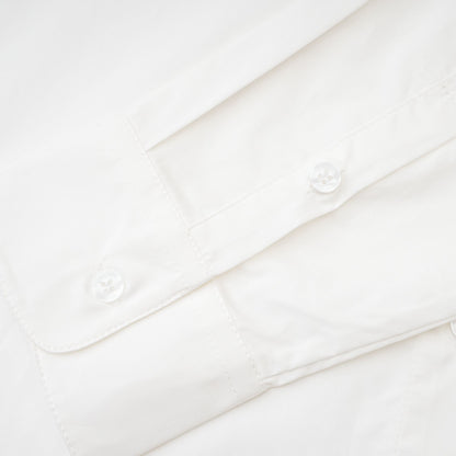 Solène white pointed-collar shirt