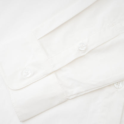 Solène white pointed-collar shirt