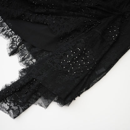 Sylvie black faux-pearl embellished mini dress