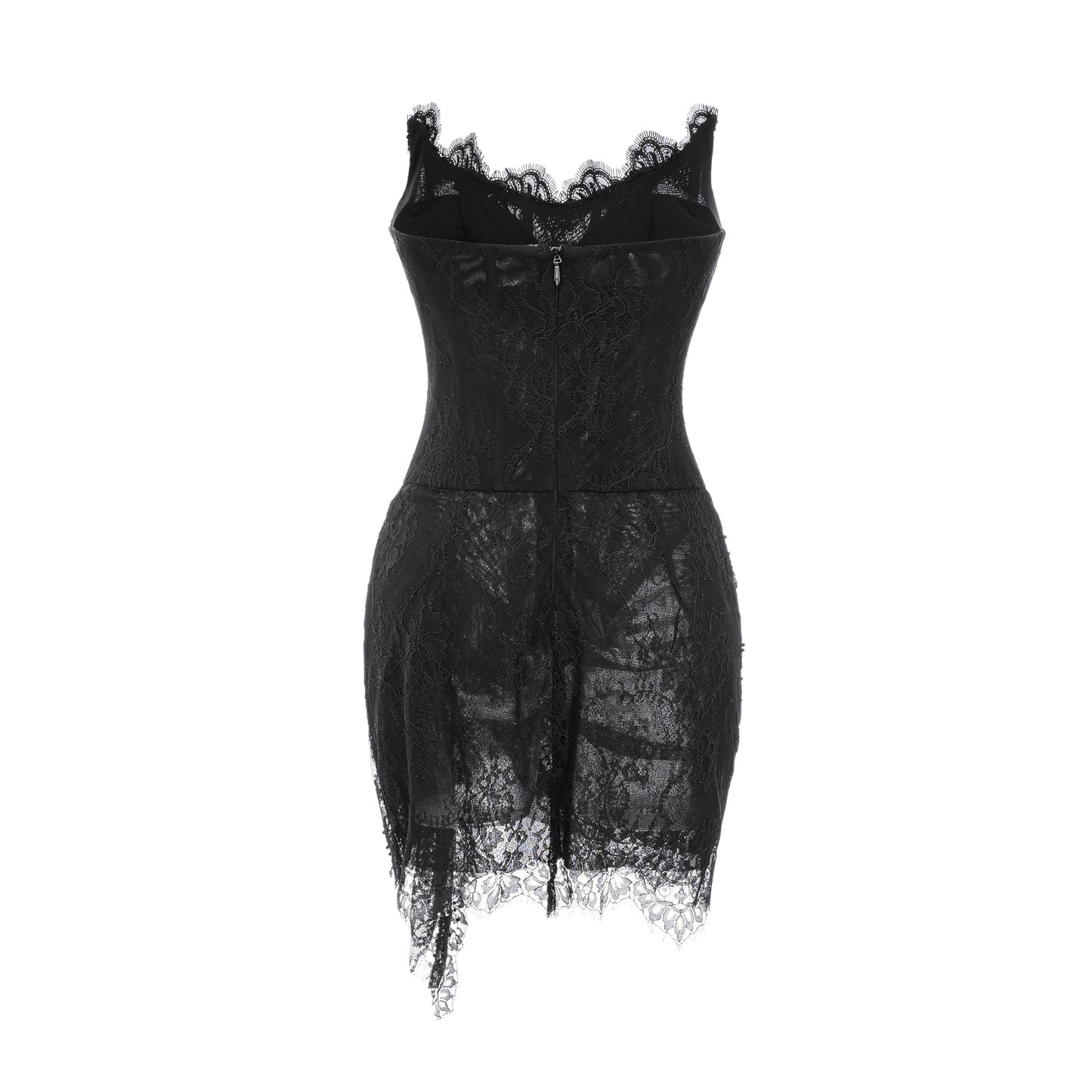 Sylvie black faux-pearl embellished mini dress