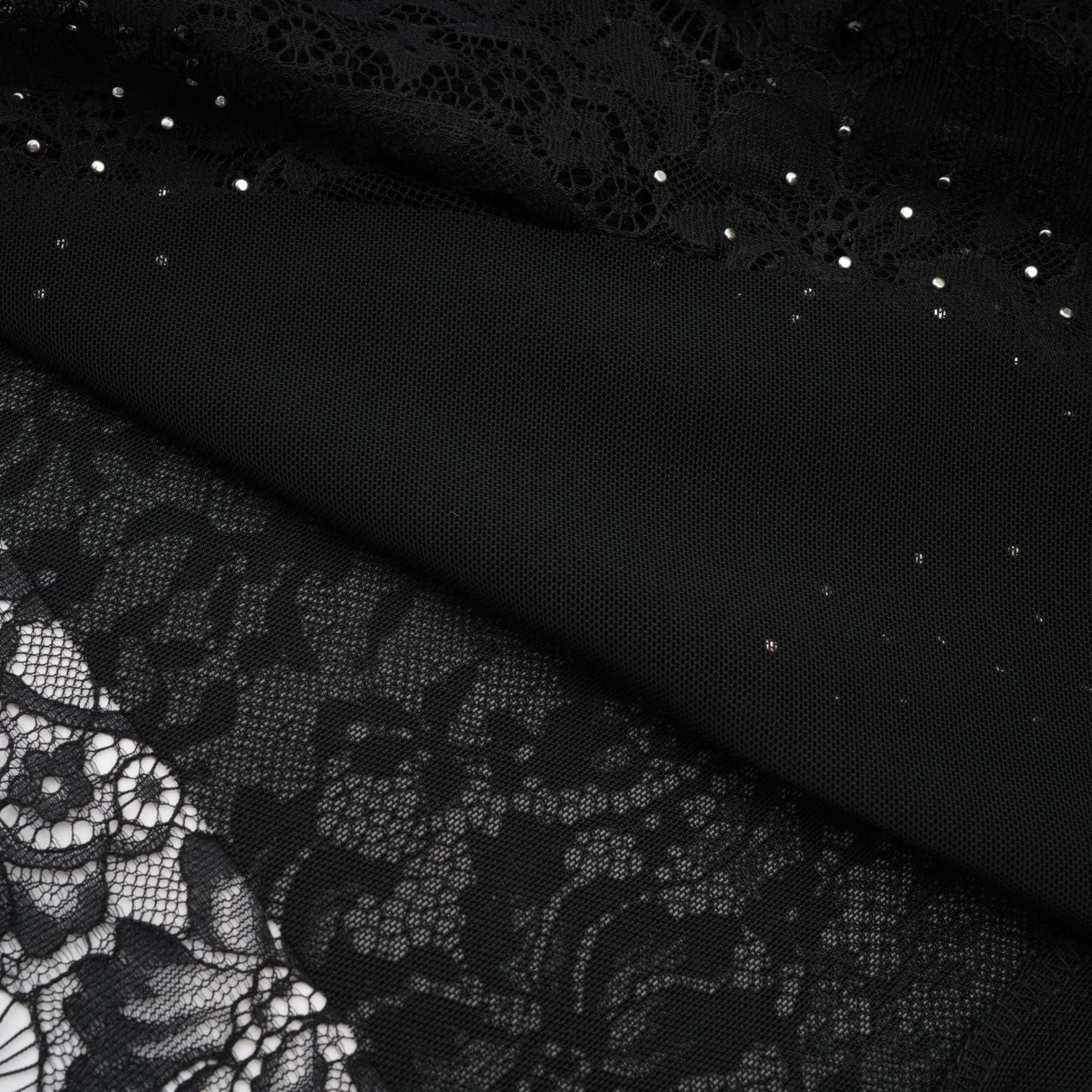 Sylvie black faux-pearl embellished mini dress