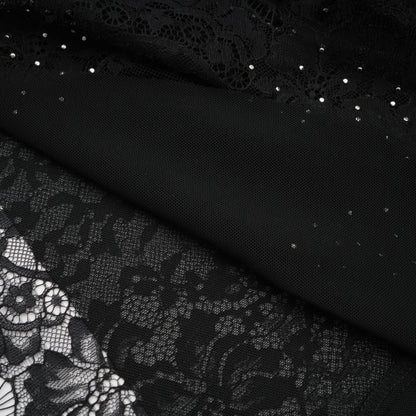 Sylvie black faux-pearl embellished mini dress
