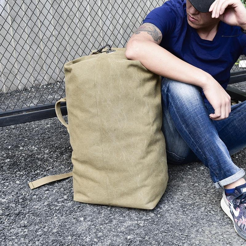 'The Military' - Canvas Duffel Backpack