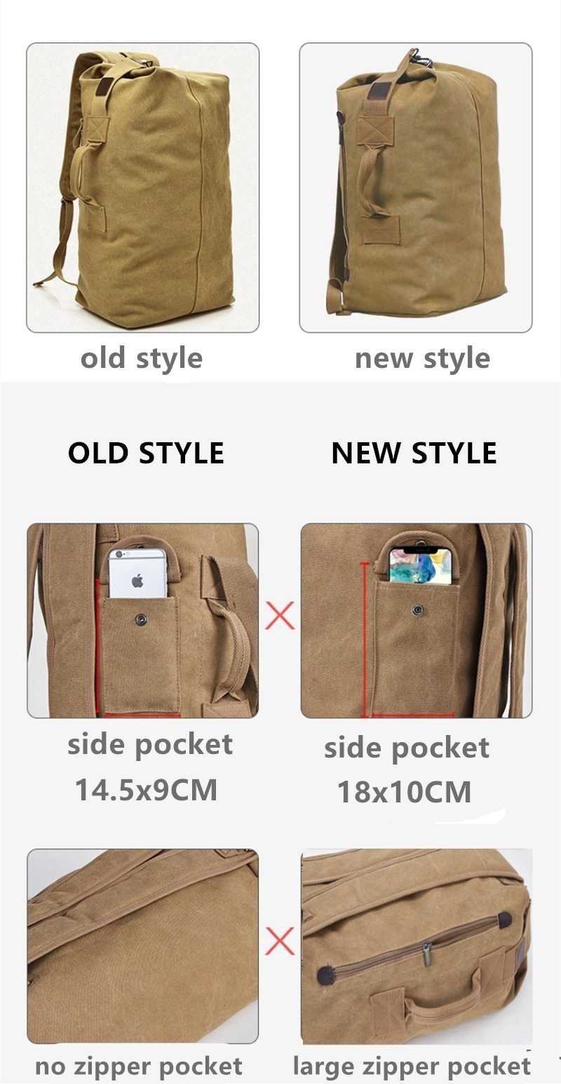'The Military' - Canvas Duffel Backpack