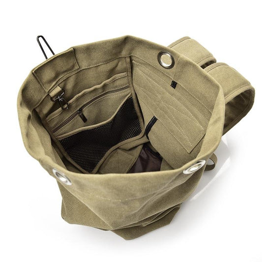 'The Military' - Canvas Duffel Backpack