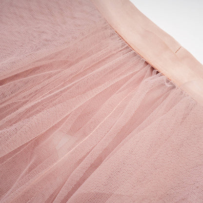Eilís Pink Bustier Mesh Maxi Dress
