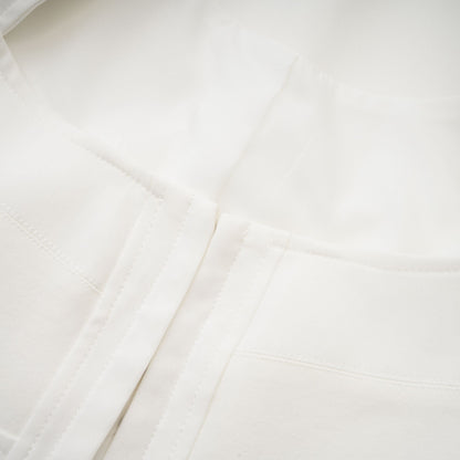 Yvette white long-sleeved corset top